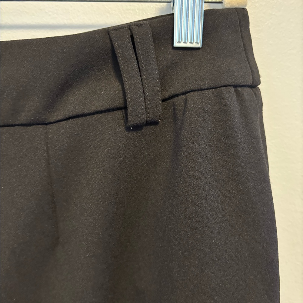 Anne Klein WOMENS Dress Pants Stretch Black  Straight Leg  SIZE 14 Gold Logo Bar - Picture 8 of 14
